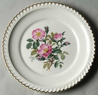 Harker Wild Rose (Royal Gadroon) Salad Plate, Fine China Dinnerware   Royal Gadr