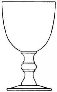 Tiffin Franciscan 17394 Water Goblet   Stem #17394, Wafer In Stem, Clear