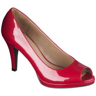 Womens Merona Magee Peep Toe Platform Pump   Red 7