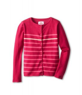 Appaman Kids Knit Stripe Super Soft Boardwalk Cardigan Girls Sweater (Mahogany)
