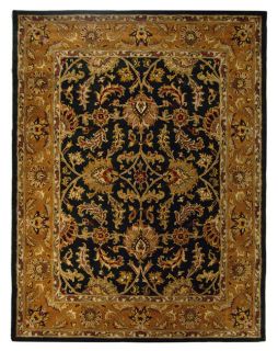 Handmade Heritage Kashan Dark Green/ Gold Wool Rug (96 X 136) (GreenPattern: OrientalMeasures 0.625 inch thickTip: We recommend the use of a non skid pad to keep the rug in place on smooth surfaces.All rug sizes are approximate. Due to the difference of m