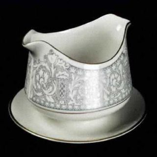Franciscan Renaissance Grey Gravy Boat with Attached Underplate, Fine China Dinn