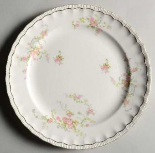 Pope Gosser Princess Salad Plate, Fine China Dinnerware   Pink Rose Rim&Center,G
