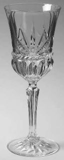 Cristal DArques Durand Carthage Water Goblet   Cut,Clear&Frosted,Fan&Verticals