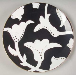 Wedgwood Curtain Call Accent Salad Plate, Fine China Dinnerware   B Barry,Black