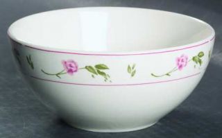 Thomson Rosa Soup/Cereal Bowl, Fine China Dinnerware   Pink Roses Rim & Center