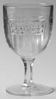 Unknown Crystal Pittsburgh Centennial Water Goblet   Pressed, Shield,Keystone,St