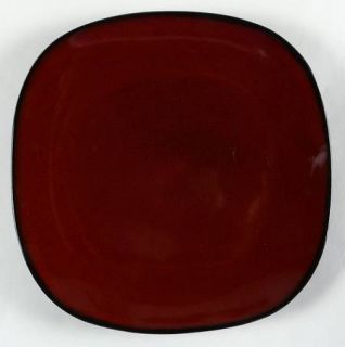 Gibson Designs Vivoli Red Dinner Plate, Fine China Dinnerware   Reactive Red,Bla
