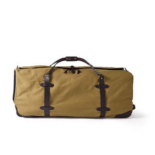 Filson Tan 34 inch Xl Wheeled Duffle Bag (TanDimensions: 13 3/4 inches high x 34 1/2 inches wide x 13 3/4 inches deepWeight: 11 poundsModel: 71284TN )