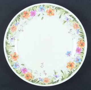 Mikasa Country Garden Dinner Plate, Fine China Dinnerware   Ultra Cream, Flowers