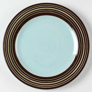 Laurie Gates Madison Dinner Plate, Fine China Dinnerware   Chocolate,Turquoise,G