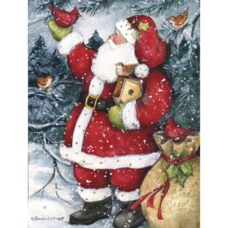 Boxed Christmas Card   Snowy Santa