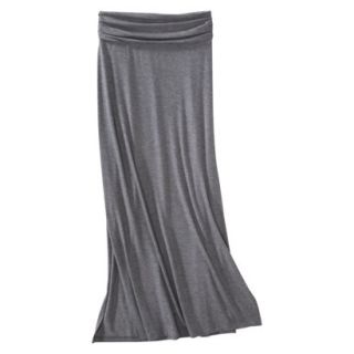 Merona Petites Ruched Waist Knit Maxi Skirt   Gray XSP