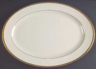 Lenox China Tuxedo (Gold Backstamp) 13 Oval Serving Platter, Fine China Dinnerw