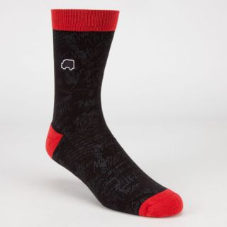 Scribble Mens Crew Socks Black One Size For Men 231039125