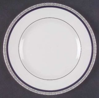 Wedgwood Seville Salad Plate, Fine China Dinnerware   Bone, Platinum Scrolls, Co
