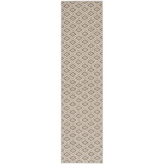 Contemporary Diamonds Taupe Sisal Wool Rug (2 X 8)