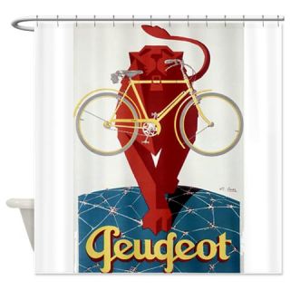 CafePress Peugeot, Lion, Bicycle, Vintage Poster Shower Curt Free Shipping! Use code FREECART at Checkout!