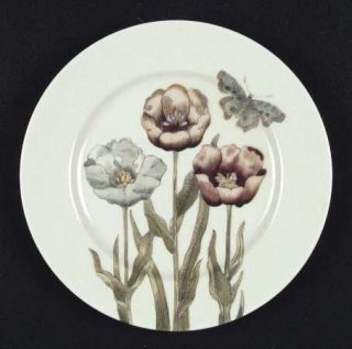 Fitz & Floyd Pastel Poppy (Cream Background) Salad Plate, Fine China Dinnerware