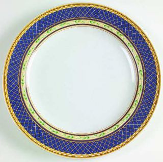 Studio Nova Regal Isle Dinner Plate, Fine China Dinnerware   Blue Band, Laurel,