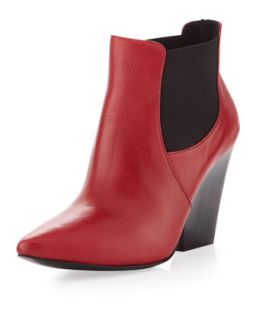 Allena Pointy Toe Bootie, Deep Red
