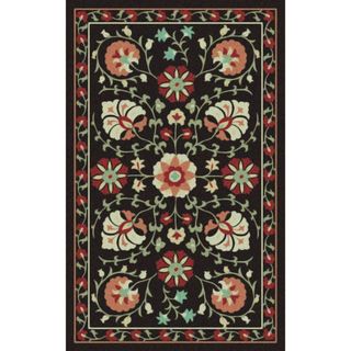 Asaka Anthracite/ Baked Clay Outdoor Rug (2 X 3) (PolyproplyeneLatex: NoConstruction Method: Hand hookedPile Height: 1 inchStyle: OutdoorPrimary color: BlackSecondary colors: GreenPattern: TraditionalTip: We recommend the use of a non skid pad to keep the
