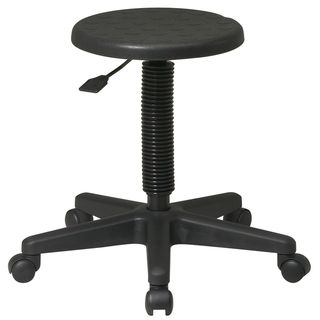 Office Star Products Work Smart Intermediate Backless Stool (Black Weight capacity: 250 pounds Dimensions: 24.75 inches high x 22.5 inches wide x 22.5 inches deep Seat size: 14.25 inches wide x 14.25 inches deep x 1.5 inches tall Seat height: 24.75 inches