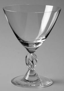 Lalique Frejus Champagne/Tall Sherbet   Plain Bowl, Twist Stem